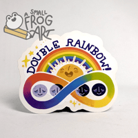 Image of Fancy Double Rainbow Sticker | Vinyl Sticker