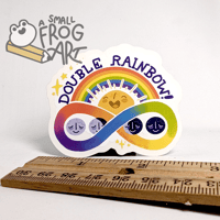 Image of Fancy Double Rainbow Sticker | Vinyl Sticker