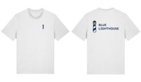 Blue Lighthouse White Logo Tee