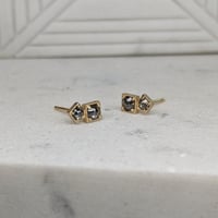 Image 3 of Dainty Double Rosecut Studs