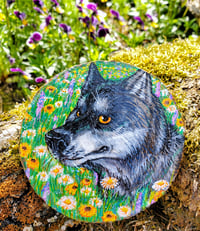 Image 2 of Flower Wolf Painting