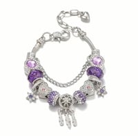 Image 1 of Love Hearts Charm Bracelet 