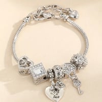 Image 5 of Love Hearts Charm Bracelet 