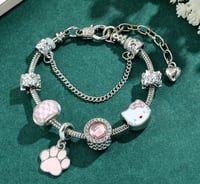 Image 8 of Love Hearts Charm Bracelet 