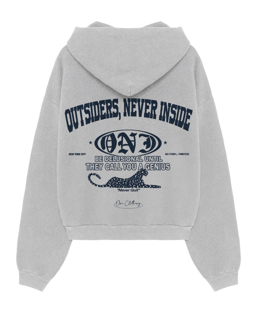 Image of ONI "Be Delusional" Hoodie (Grey)