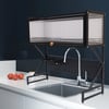 2 Tier Dish Drying Rack Over Sink Shelf Stainless Steel Kitchen Organizer Stand & Space Saver