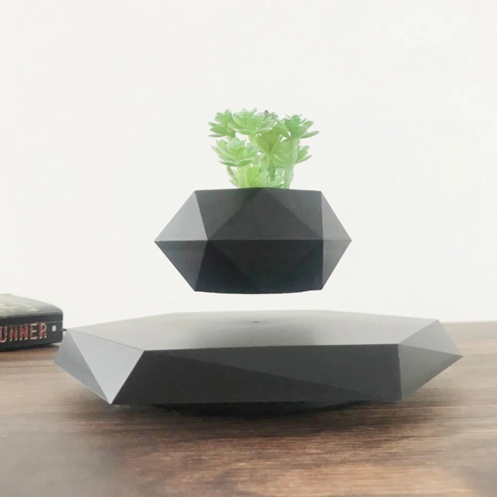 Levitating Air Bonsai Rotation Pot Planters Magnetic Suspension Flower Floating  Desk Decor 