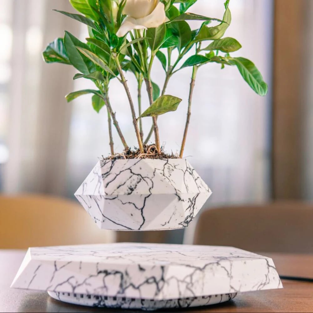 Levitating Air Bonsai Rotation Pot Planters Magnetic Suspension Flower Floating  Desk Decor 