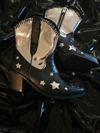 Image 1 of DOLLS KILL - Current Mood Metallic Cowgirl Boots