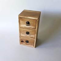 Image 1 of 3-Drawer  Apothecary Tower - Tanoak
