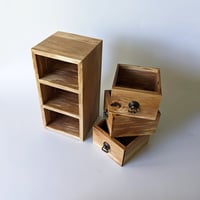 Image 3 of 3-Drawer  Apothecary Tower - Tanoak