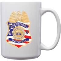 Image 1 of U.S. FLAG BADGE RETIRED COFFEE MUG