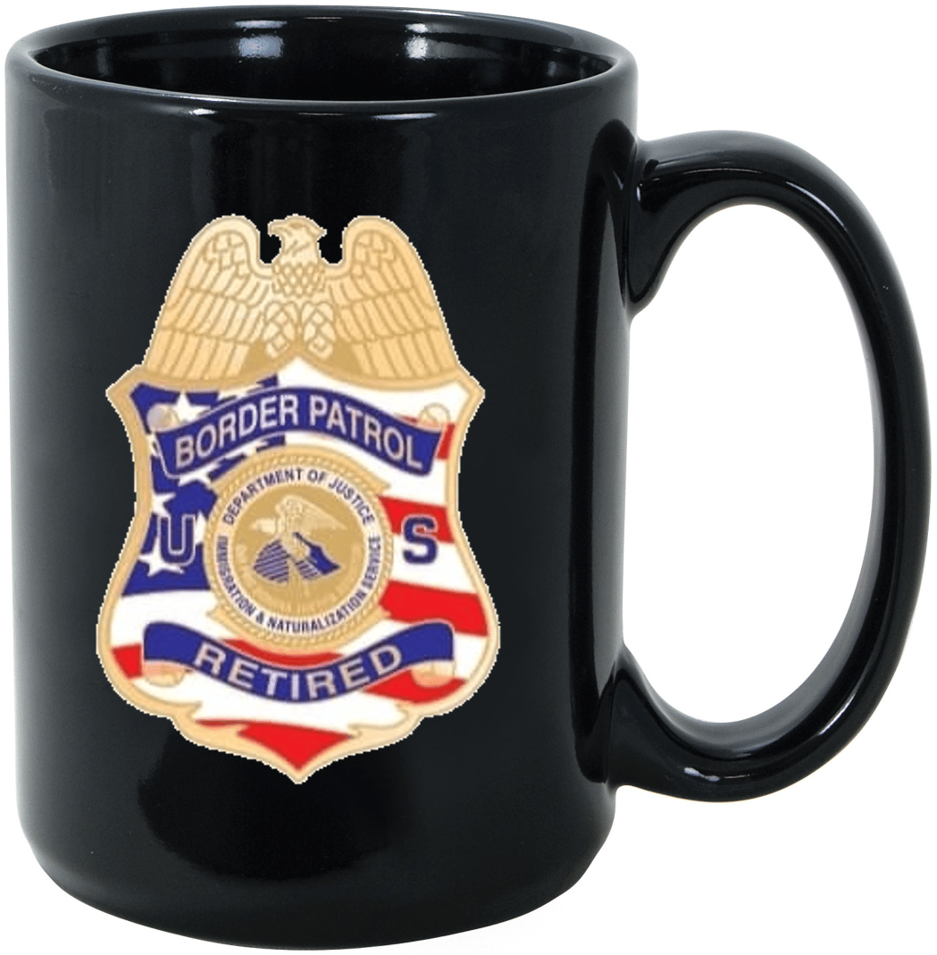 Image of U.S. FLAG BADGE RETIRED COFFEE MUG