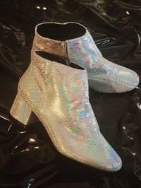 Image 2 of Glam Space Chunky High Heel Ankle Boots