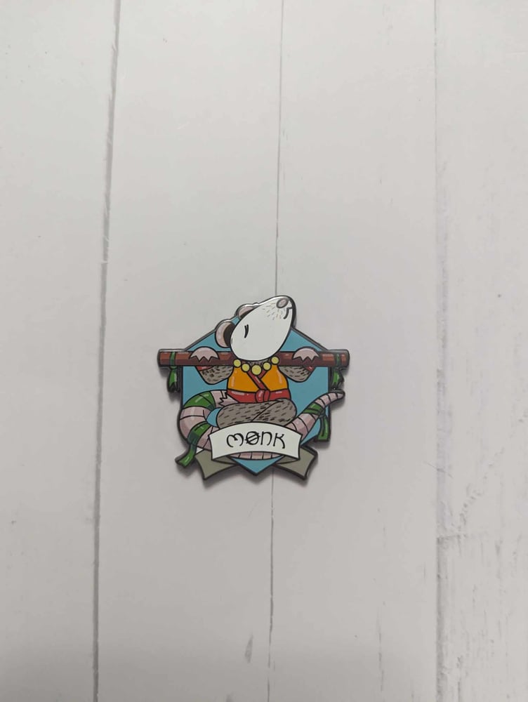 Image of 1.5" Monk RPG Possum Enamel Pin