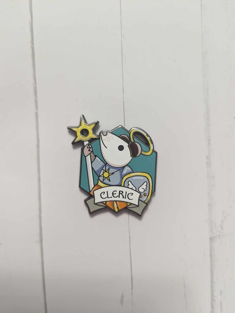 Image of 1.5" Cleric RPG Possum Enamel Pin