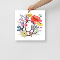 Image 12 of Blooming Stethoscope - Poster Print