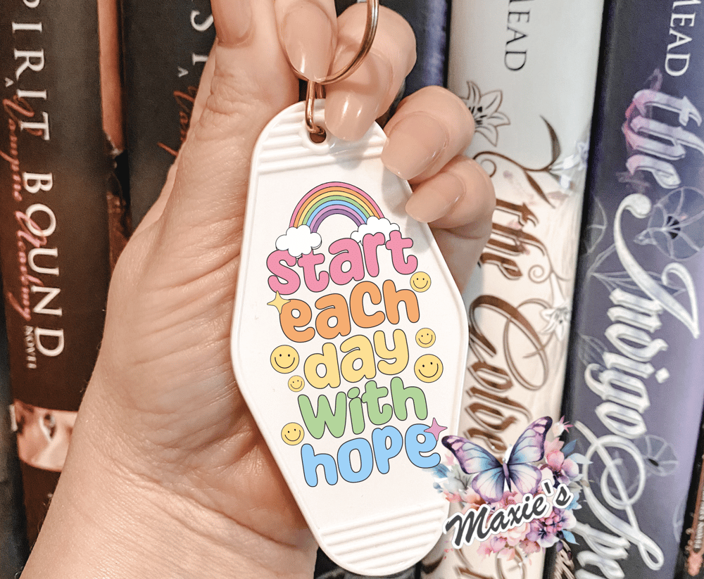 Image of Start Each Day With Hope ✨️ UVDTF Motel Keychain Decal 