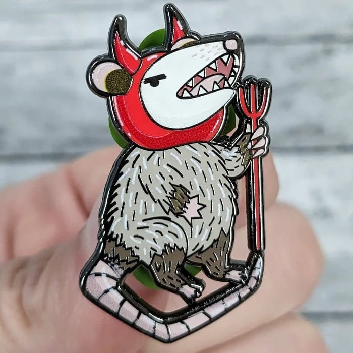 Image of 1.5" Devil Possum Enamel Pin