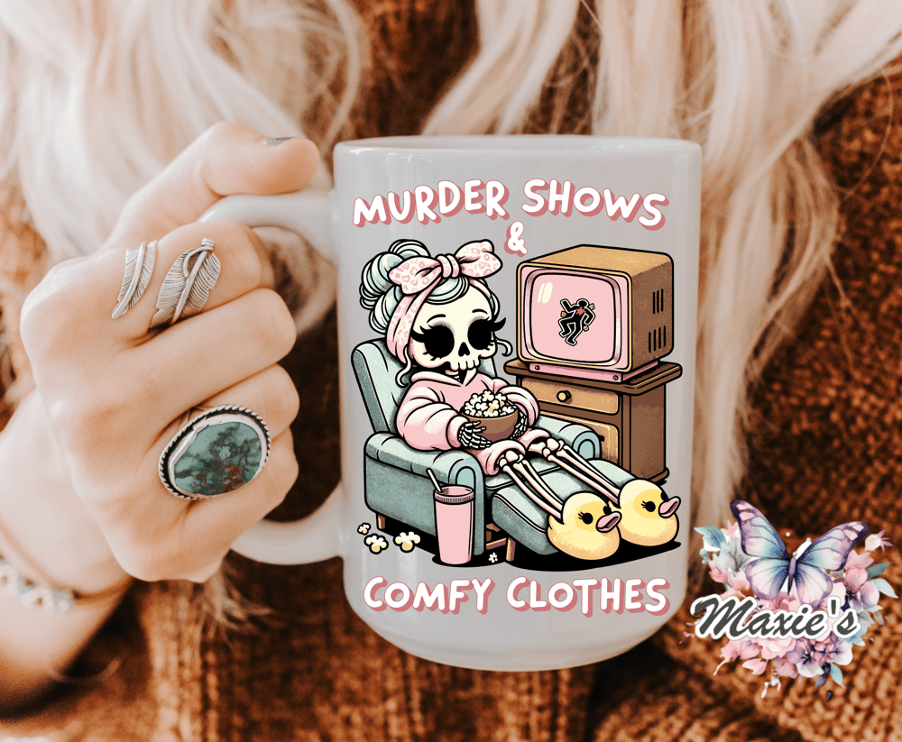 Image of Murder Show & Comfy Clothes Graphic Design UVDTF Decal 