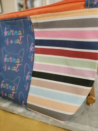 Image 3 of Karma is a Cat structured zipper pouch 