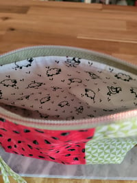 Image 2 of Watermelon Picnic - structured zipper pouch 