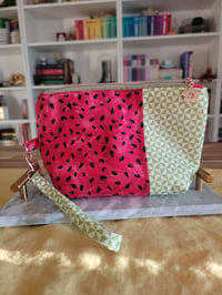 Image 1 of Watermelon Picnic - structured zipper pouch 