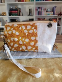 Image 1 of Golden Hour structured zipper pouch 