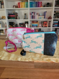 Image 1 of Hare brained structured zipper pouch 