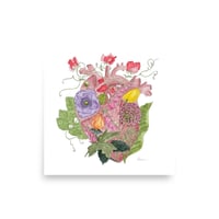 Image 7 of Heart Blooms- Poster Print