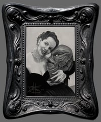 Image 1 of "Millicent Patrick, designer of the Creature From The Black Lagoon" 5x7" Framed Oil Painting Study