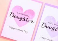 Image 1 of Daughter Mother's Day Card. Daughter Card. Daughter Gift. 