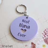 Image 5 of Mother's Day Key Ring. 8 Colours. Personalised Key Chain for Mum. 