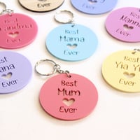 Image 1 of Mother's Day Key Ring. 8 Colours. Personalised Key Chain for Mum. 