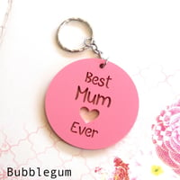 Image 7 of Mother's Day Key Ring. 8 Colours. Personalised Key Chain for Mum. 