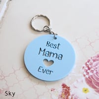 Image 10 of Mother's Day Key Ring. 8 Colours. Personalised Key Chain for Mum. 