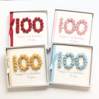 Image 6 of 100th 101st 102nd 103rd 104th 105th Birthday Card. Custom Made Number Birthday Card. 