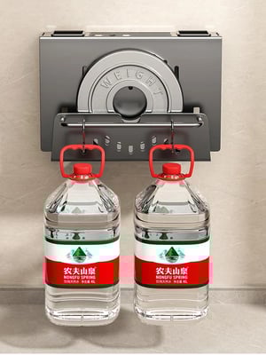 Image of Kitchen Knife Holder Under Cabinet Adhesive Hanging Storage Rack 