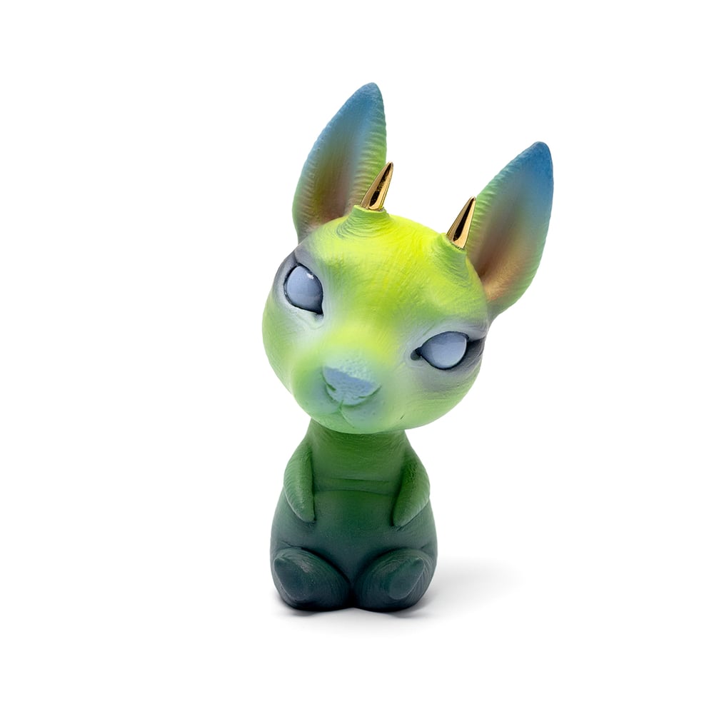 Image of Mini Chikkoi Warrior Chubbies (green/sitting)