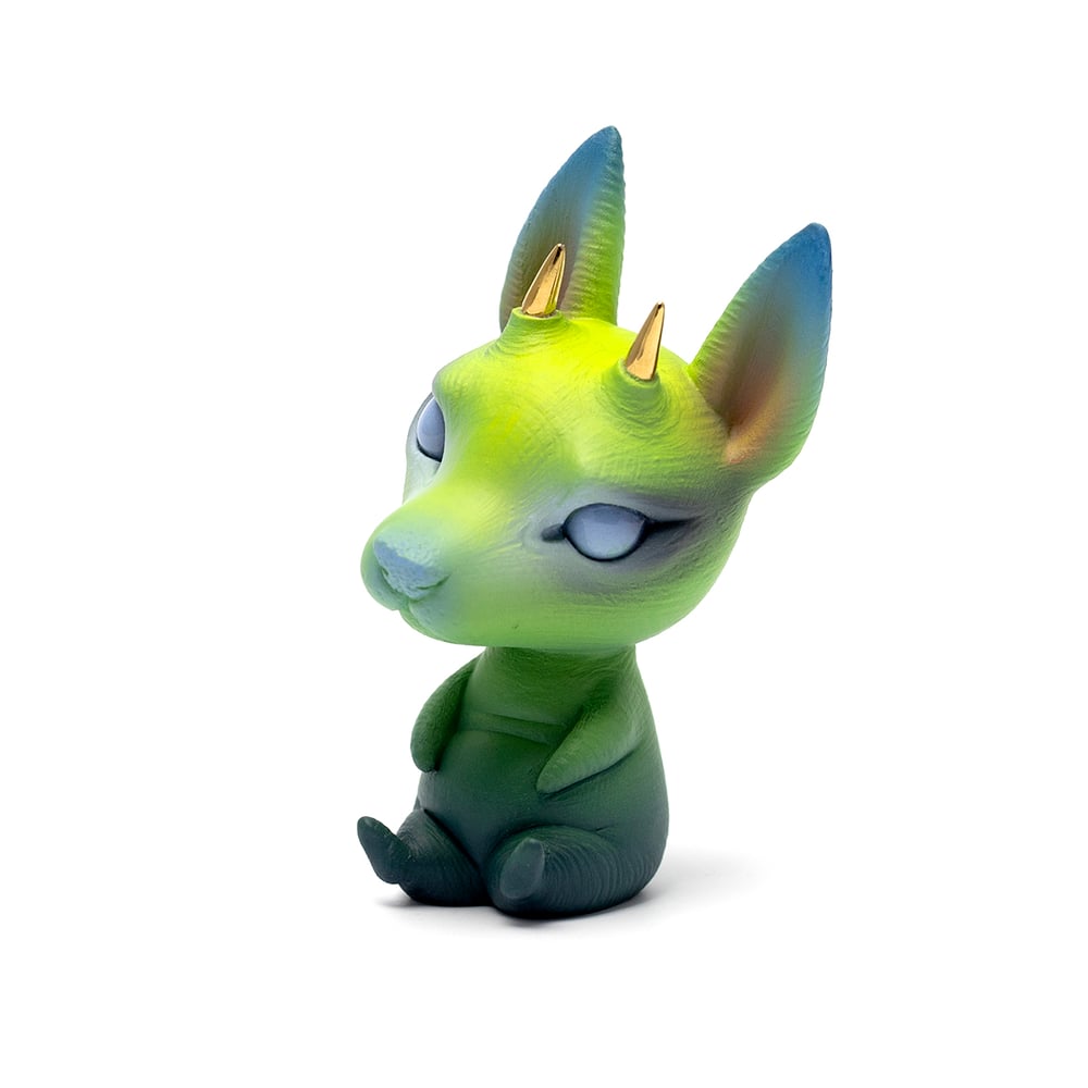 Image of Mini Chikkoi Warrior Chubbies (green/sitting)
