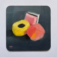 Image of Framed mini oil painting - Bassetts Liquorice Allsorts