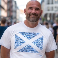 Image 3 of Being Scottish word-flag T-shirt