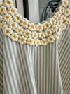 PALE BLUE STRIPES WITH DAISIES 