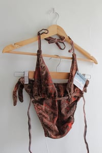 Image 4 of ♲ The Red Paisley Bikini Set - XS/S