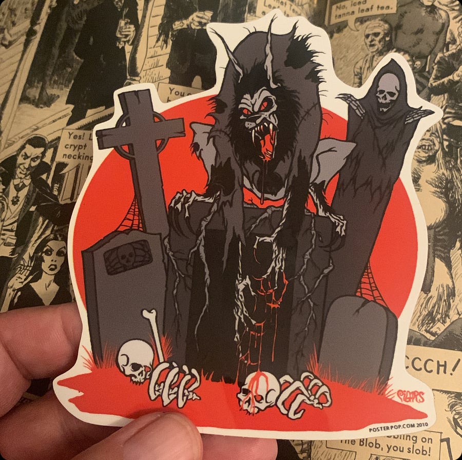 Image of Werewolf cemetery sticker 