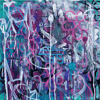 SLOW VIOLET | 20X20 ACRYLIC & SPRAYPAINT ON CANVAS