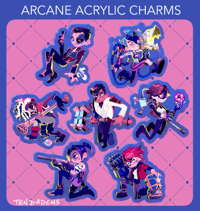 Image 2 of Arcane Blue Acrylic Charms