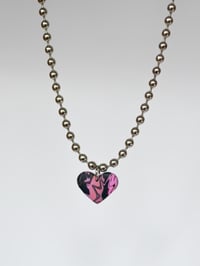 Pink and Black Punk Splat Necklace