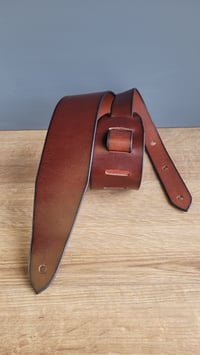 Image 1 of Classic Brown Leather Guitar Strap