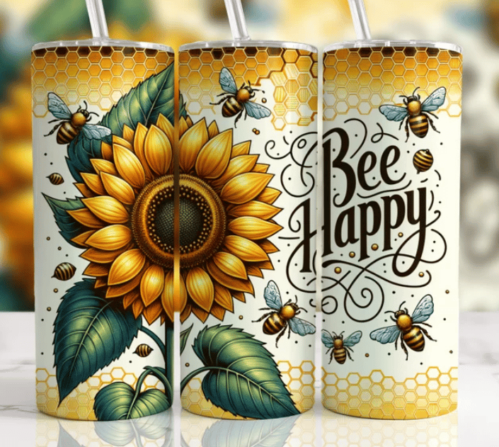 20oz Be Happy Tumbler